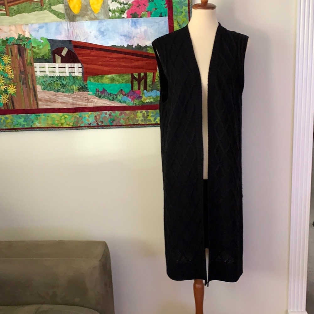 Halogen long knitted vest